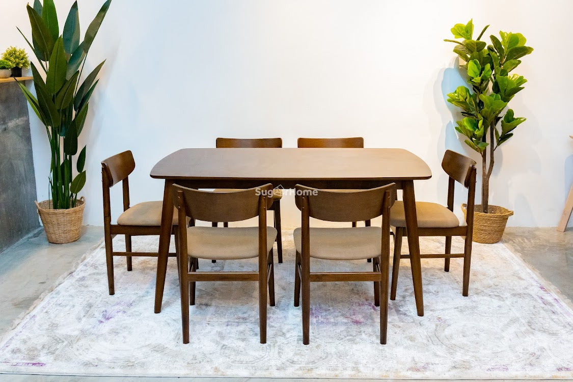 Sempre 6 Seater Dining Set with Dining Tab