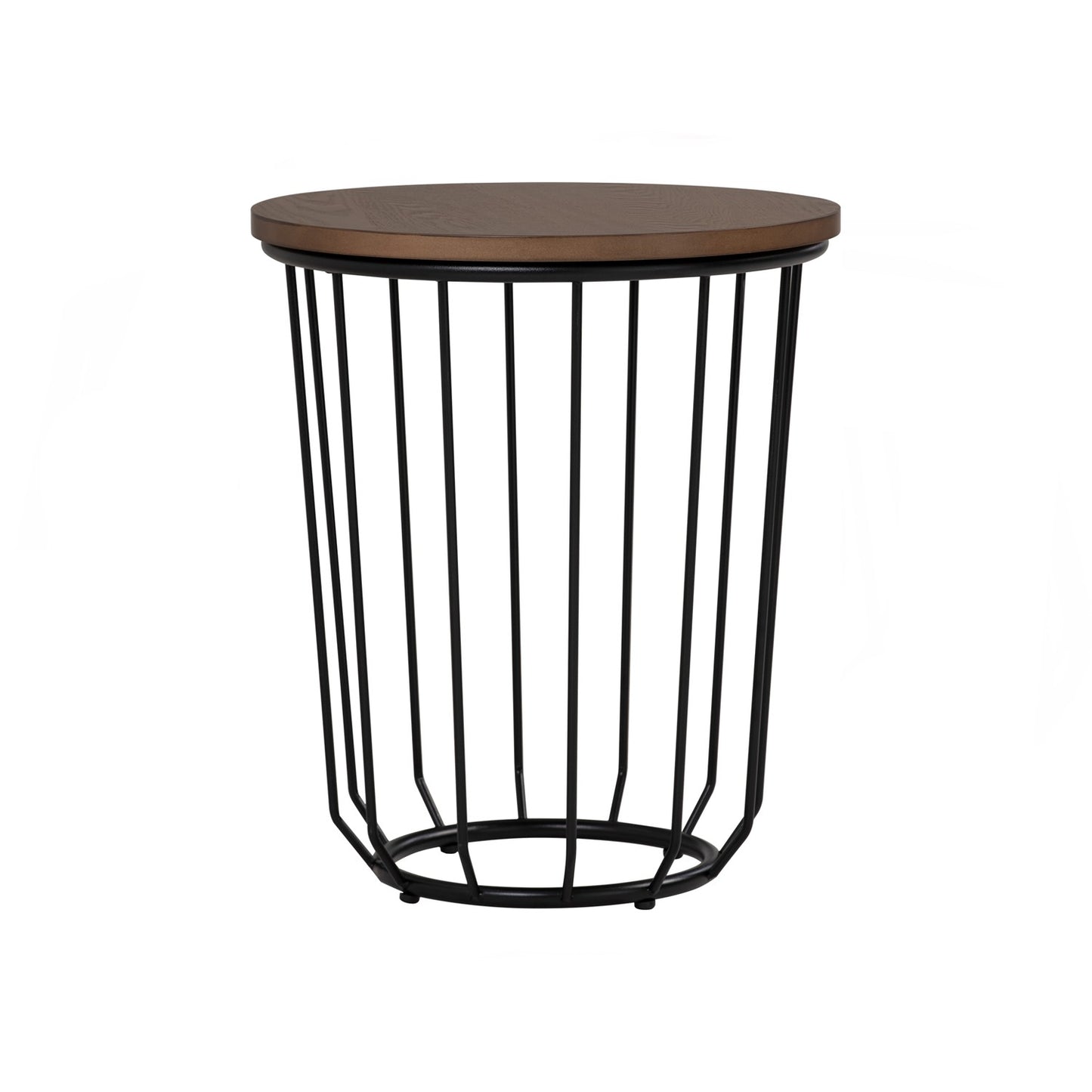 Felix Round Side Table in Medium Brown