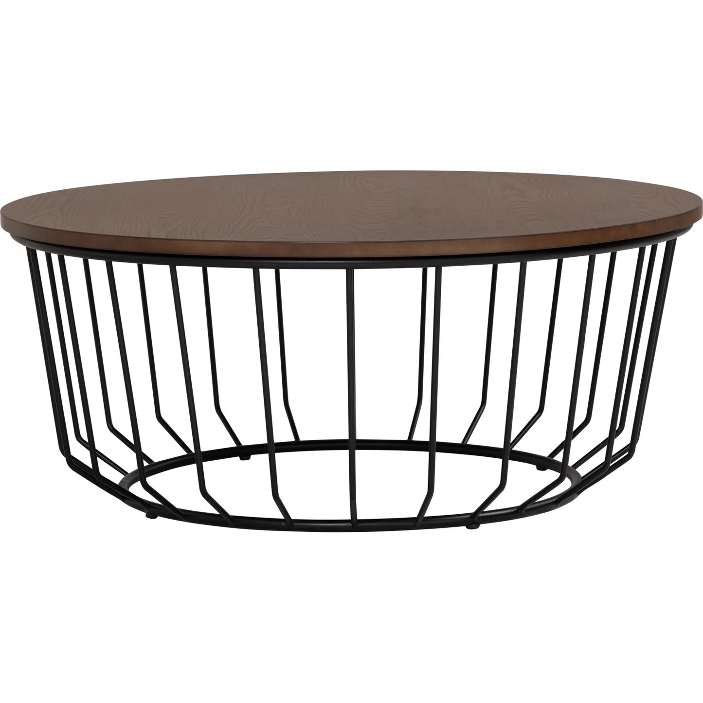 Felix Round Coffee Table in Medium Brown