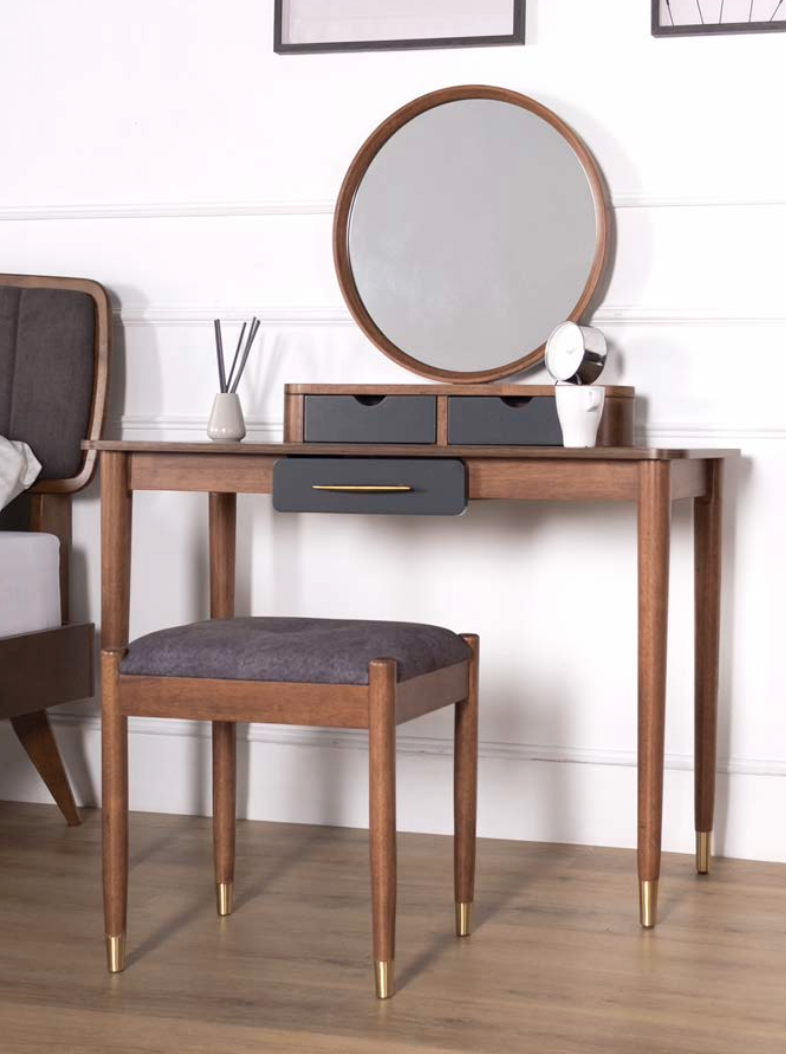 Zalia Dressing Table and Mirror & Stool