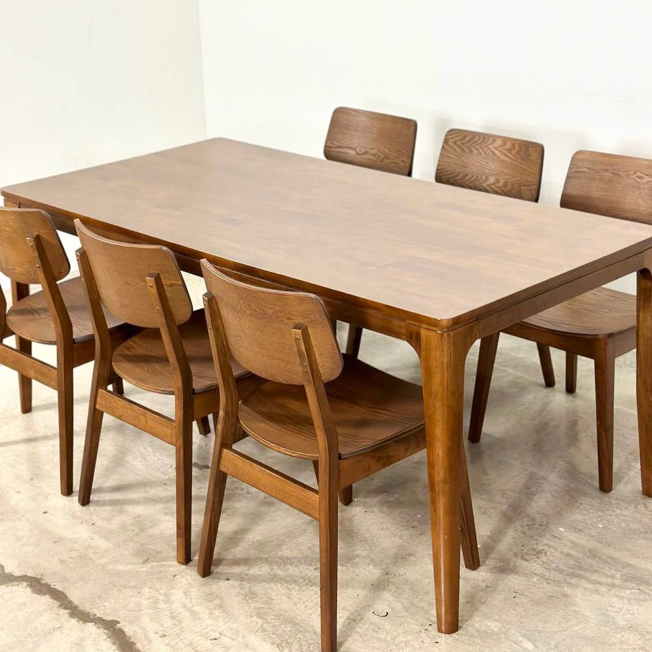Arjuna 1.8m Dining Table with Henry Chairs