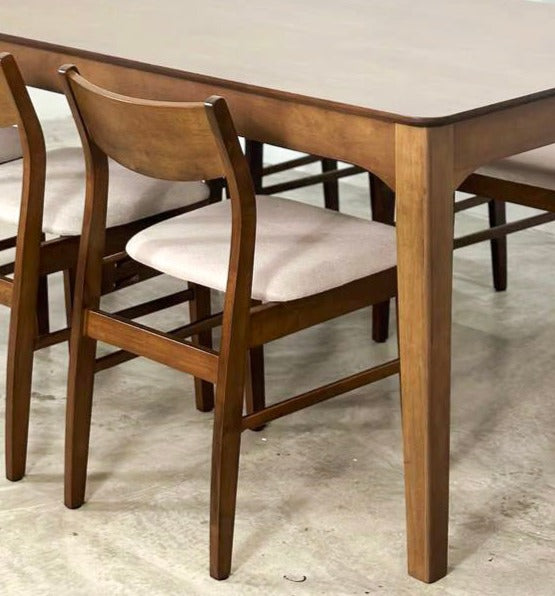 Hailey 1.97m Solid Wood Dining Table with Terra Chair