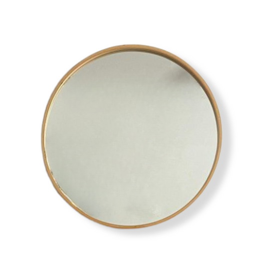 Myra Solid Wood Round Mirror (60cm)
