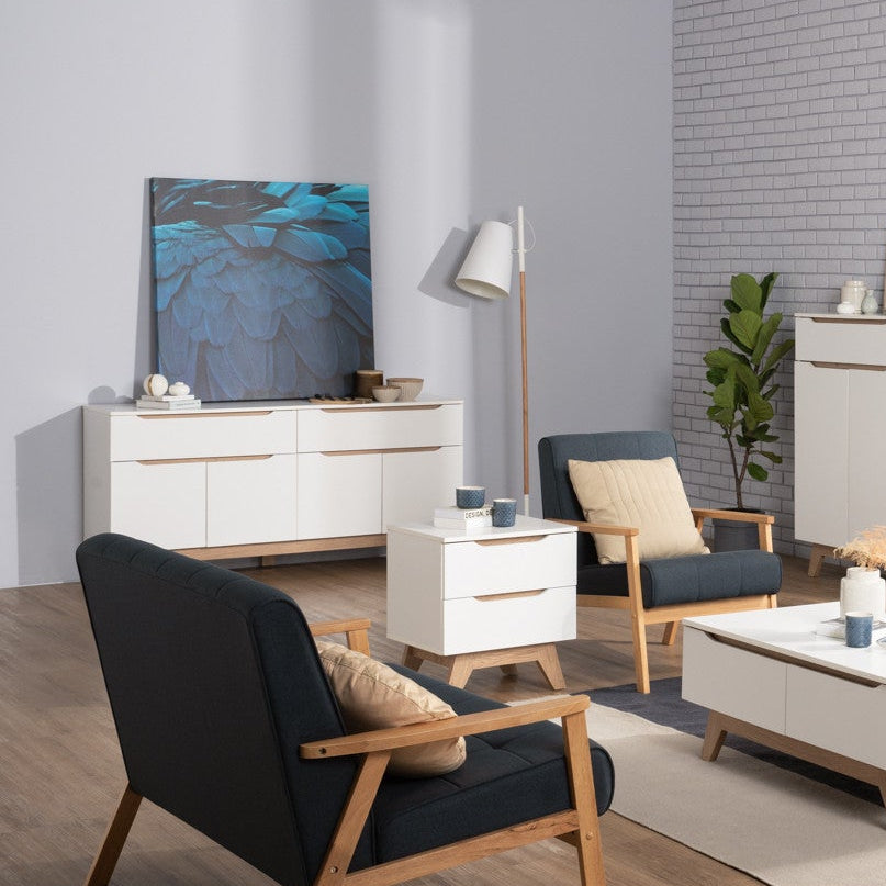 Cara 1.6m Sideboard in White