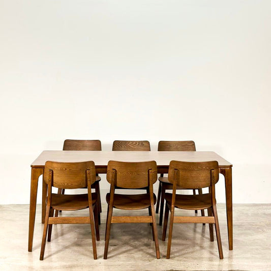 Arjuna 1.8m Dining Table with Henry Chairs