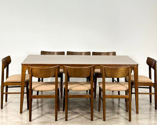 Arjuna 1.8m Dining Table with Mocha Chairs
