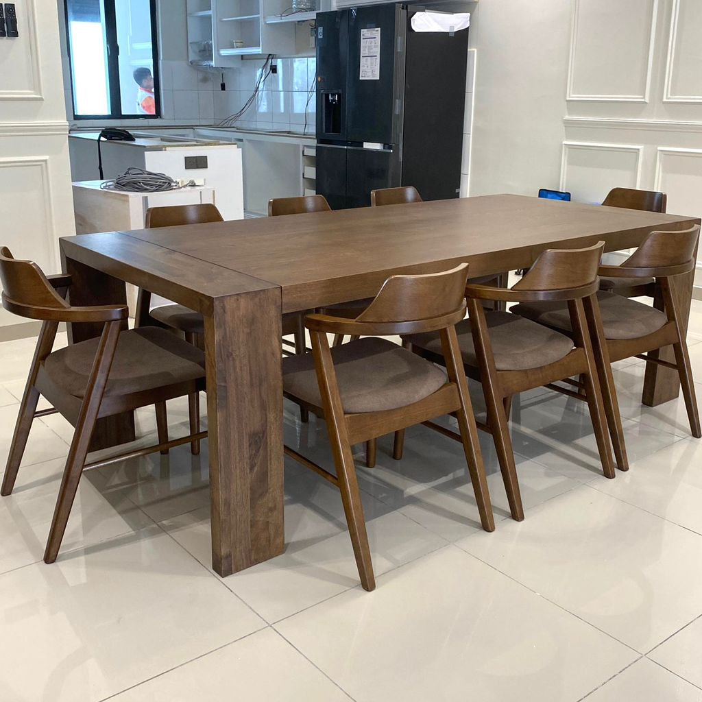 Charles 2.2m Dining Table with Zaiden Chairs