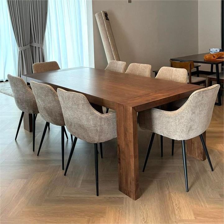 Charles 2.2m Dining Table with Baverly Chairs