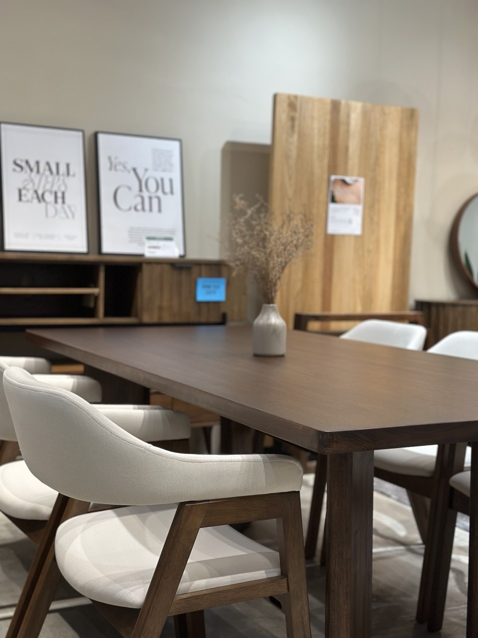 Andika Nyatoh 2.1m Dining Table with Belle Chair