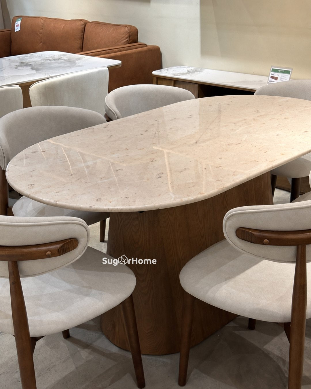 Thea 1.6m Marble Dining Table