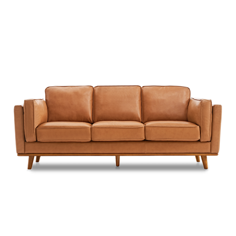 Hudson 3 seater Sofa Leather Look Fabric