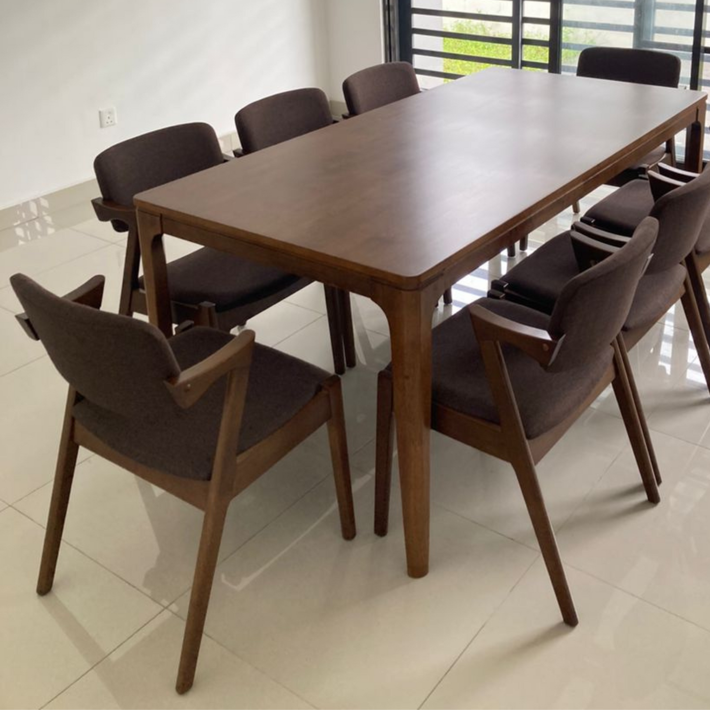 Zack Dining Chair in Medium Brown