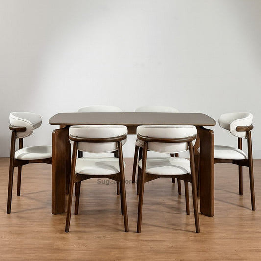 Kencana 1.6m Dining Table with Zera Chairs