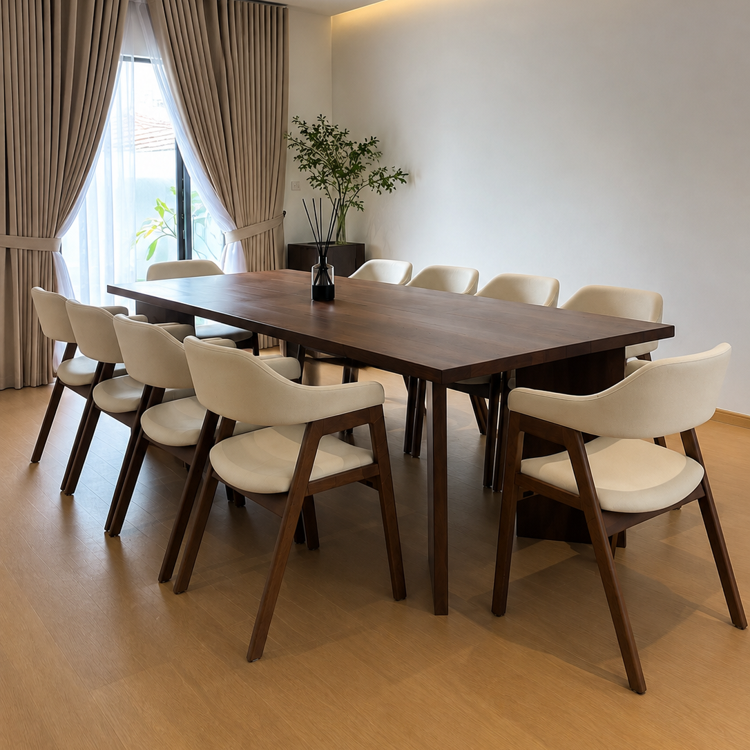 Andika Nyatoh Flatton Leg Dining Table (Custom Item)