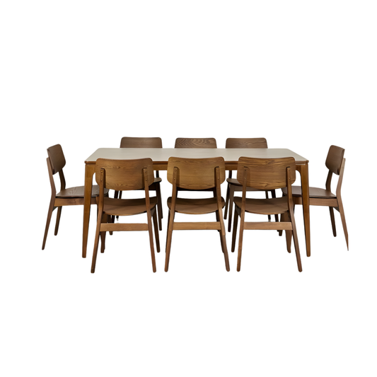 Arjuna 1.8m Dining Table with Henry Chairs