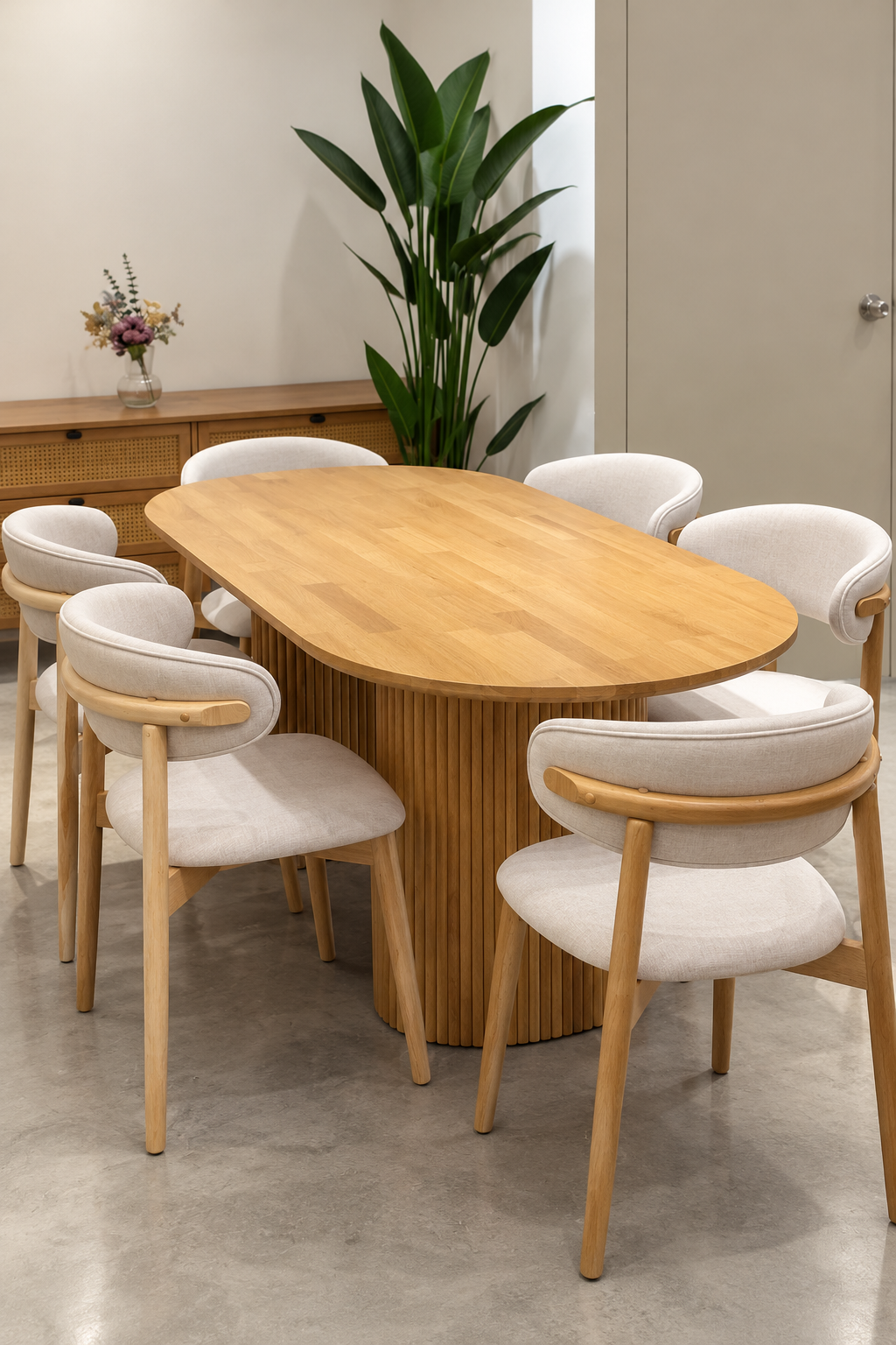 Ammara 1.8m Dining Table with Zera Chairs