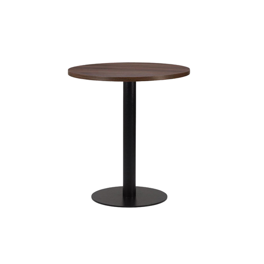 Round Solid Wood Bar Table in Walnut