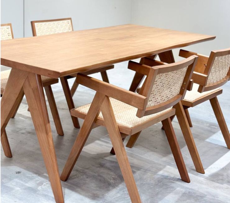 Eleanor 1.8m Dining Table with 4 Eleanor Chairs