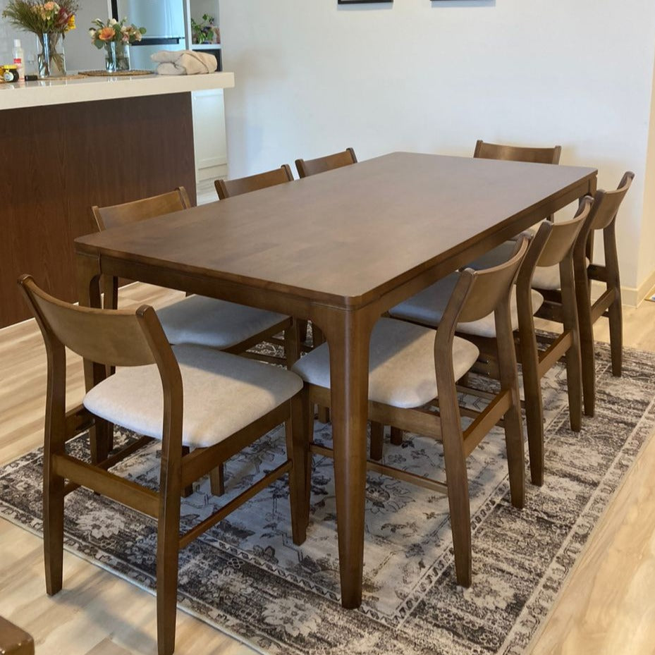 Walnut 1.8m Dining Table with Terra Chair