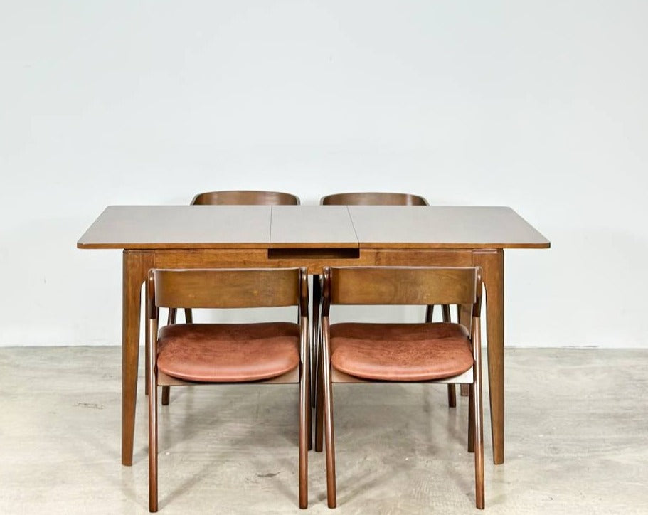 Pecan Extension 1.3m - 1.6m Dining Table with Attelia Chair