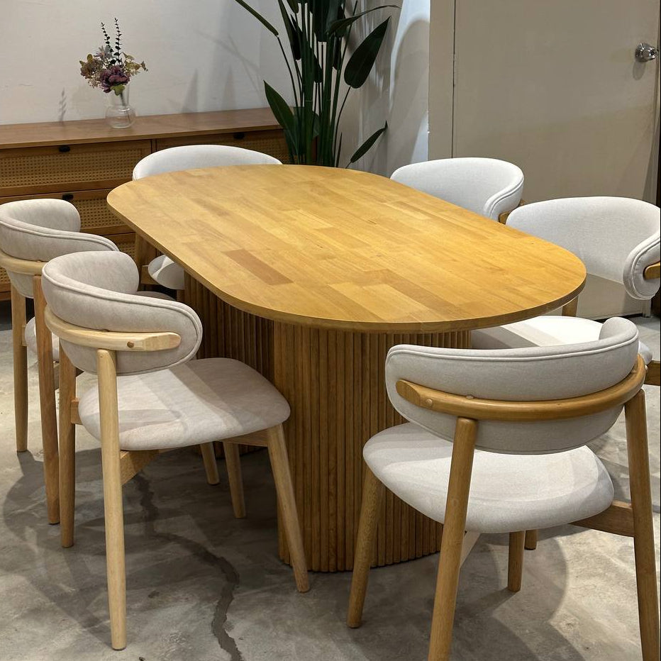 Ammara 1.8m Dining Table with Zera Chairs