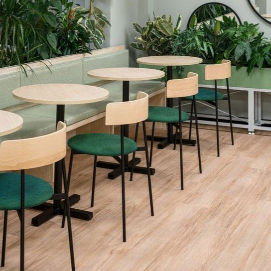 Round Solid Wood Cafe Table (Rocket Leg)