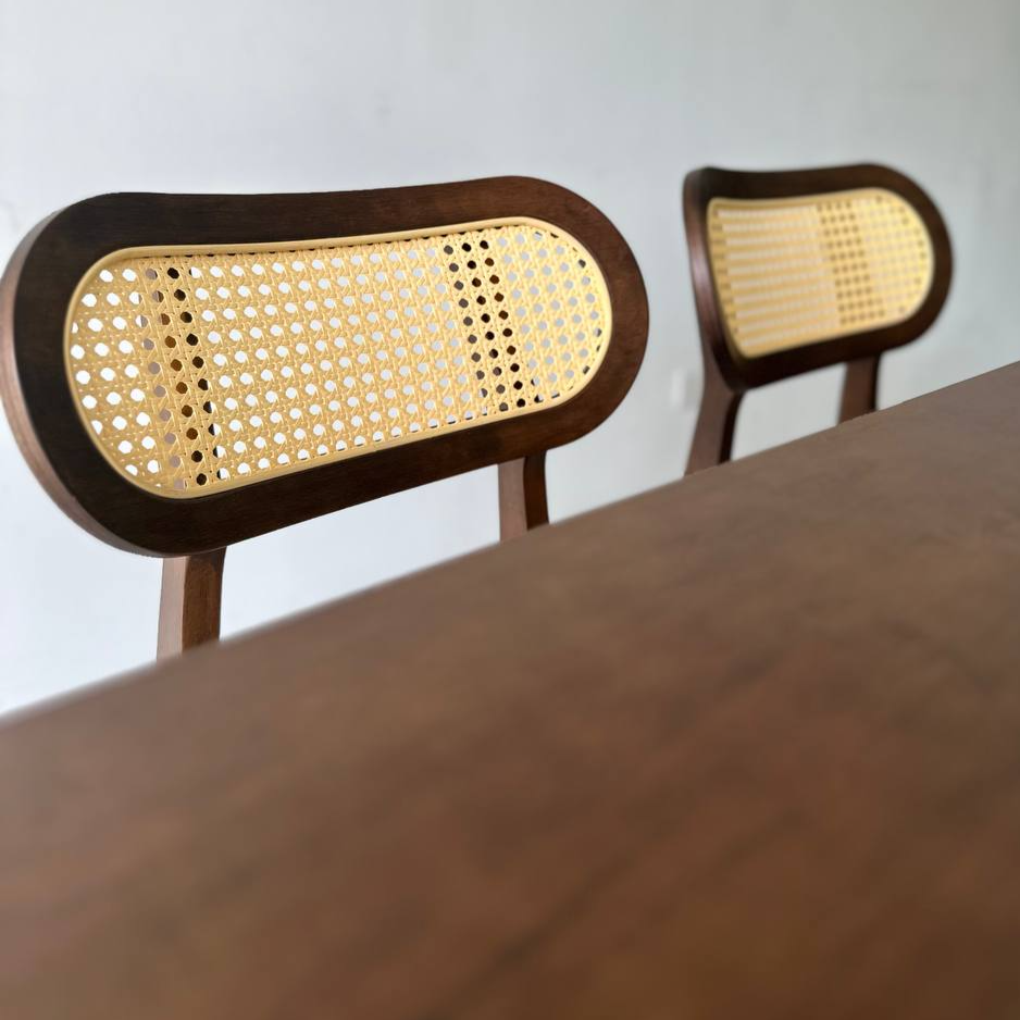 Naomi 4 Seater Set in Medium Brown