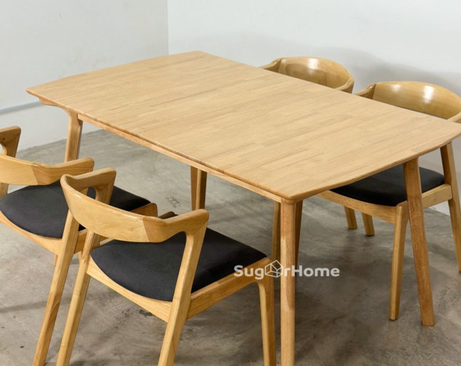 Mila Extension 1.5M - 1.8M Dining Table with Zara Chair