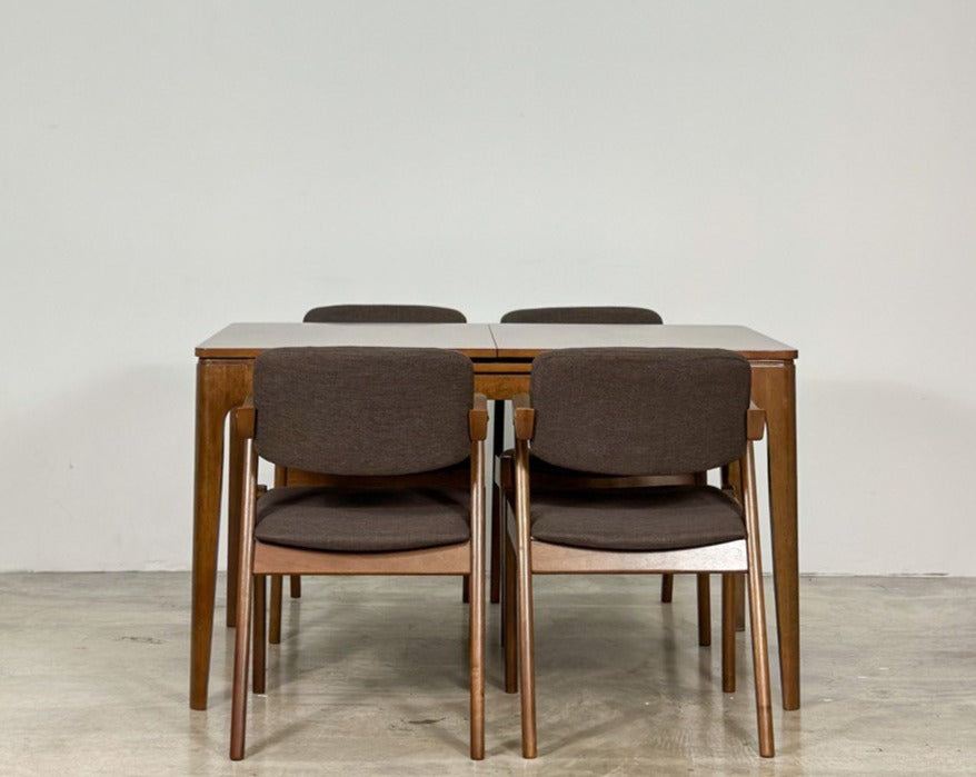 Pecan Extension Dining Table With Zack Chair