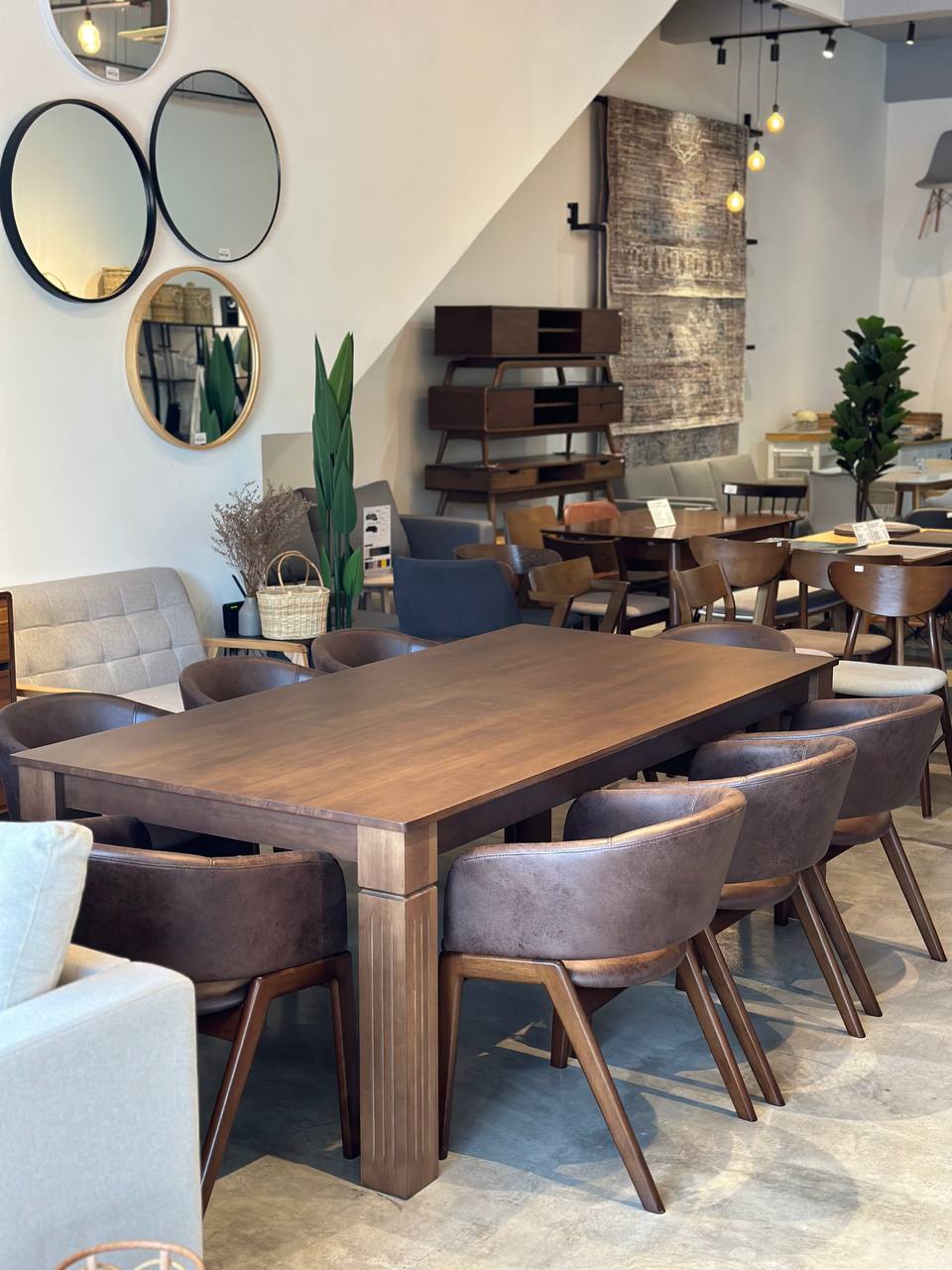 Kingsley 2.1m Solid Wood Dining Table with Leo Chair