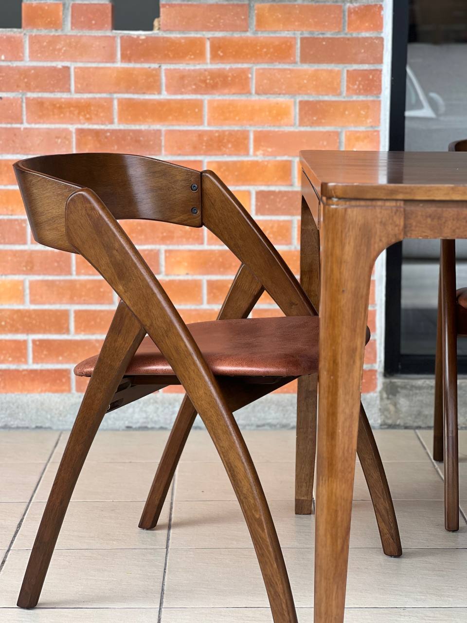 Walnut 1.8m Dining Table with Atellia Chairs Set