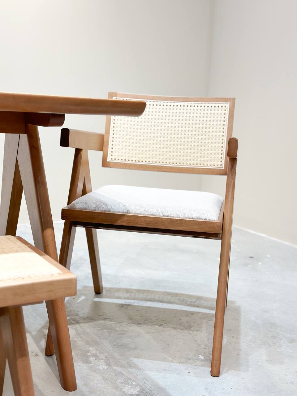 Eleanor 1.8m Dining Table with 2 Eleanor Chairs + 1.3m Eleanor Bench