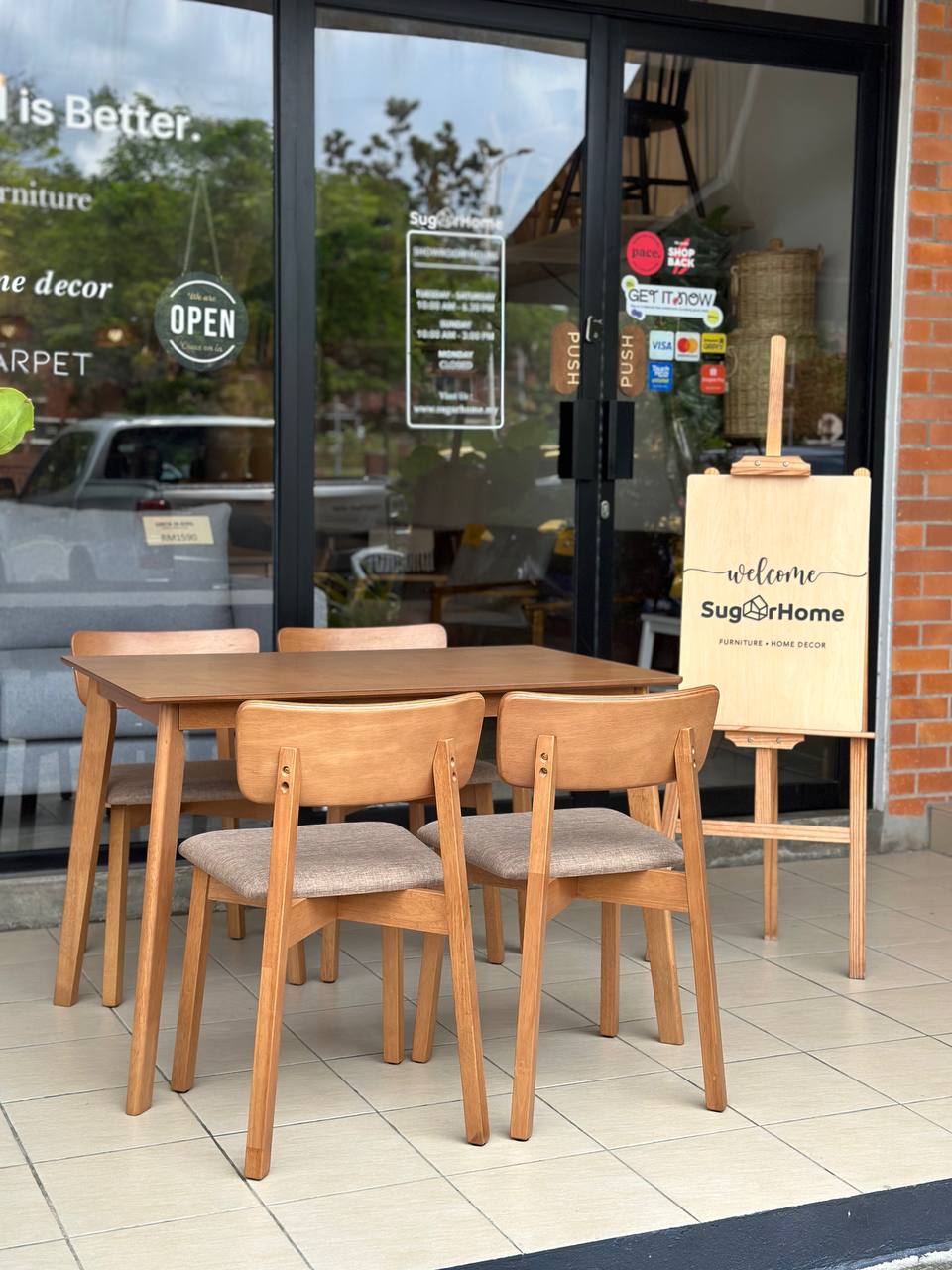 Ferrero 1.1m Japandi Dining Table Set