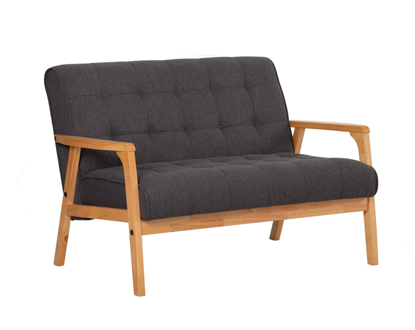 Denver 2 Seater Sofa in Grey Fabric