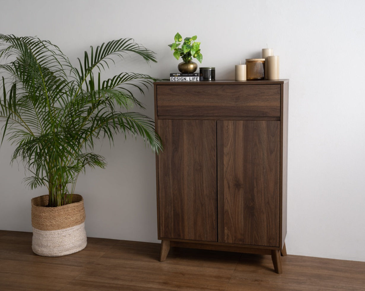 Rangga Shoe Cabinet / Multifunction Cabinet in Medium Brown