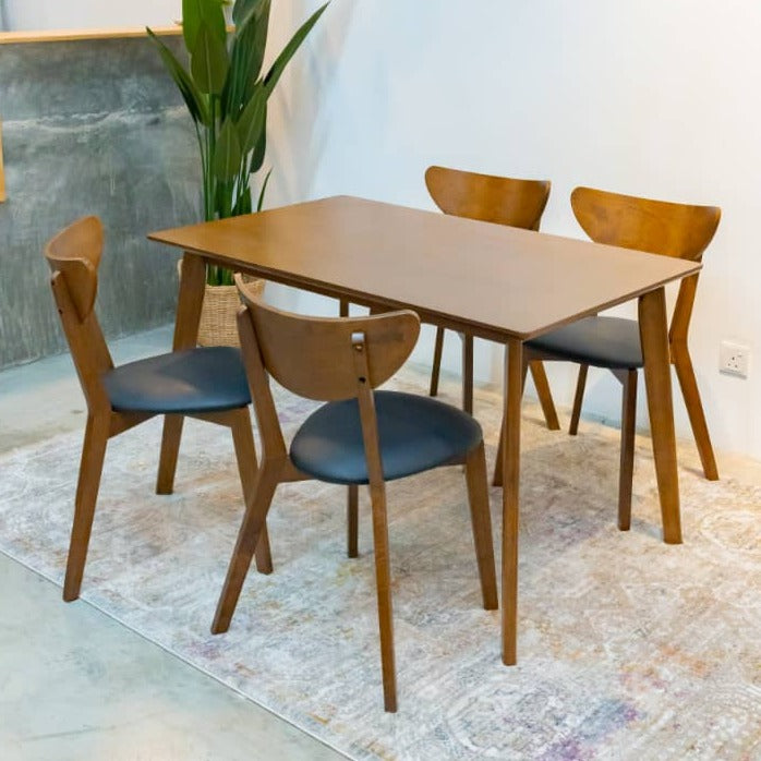 Hazelnut 1.2m Dining Table in Medium Brown