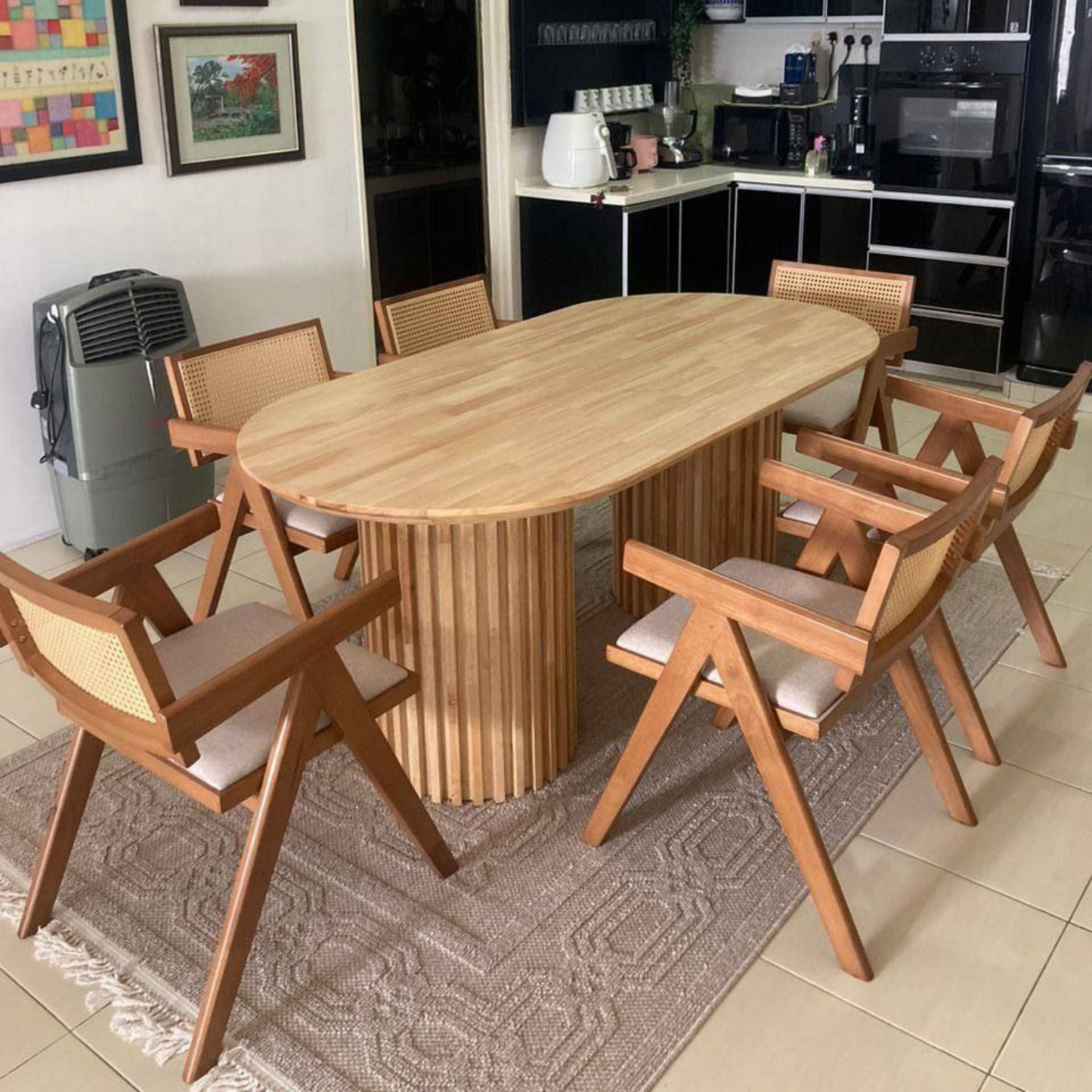 Aurora 1.8m Dining Set with Eleanor Chairs