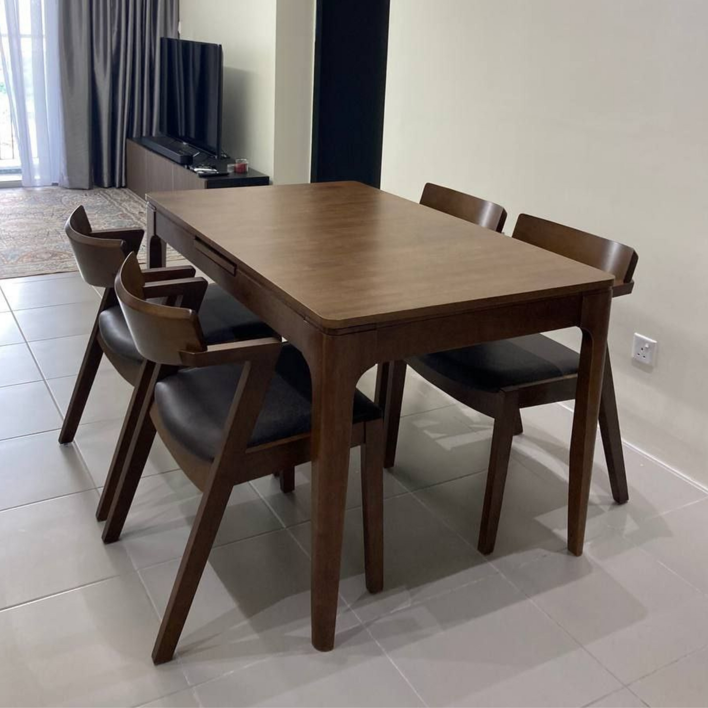 Pecan 1.3m - 1.6m Extension Dining Table