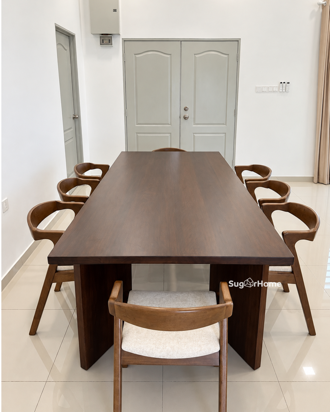 Andika Nyatoh 2.1m Dining Table with Zara Chair