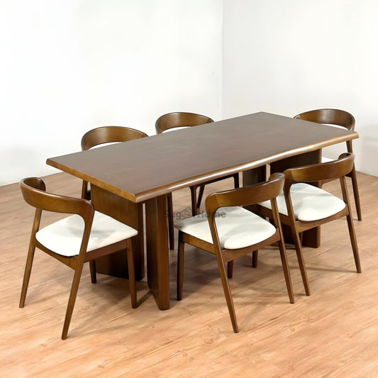 Indra 1.8m Dining Table with Indra Chairs