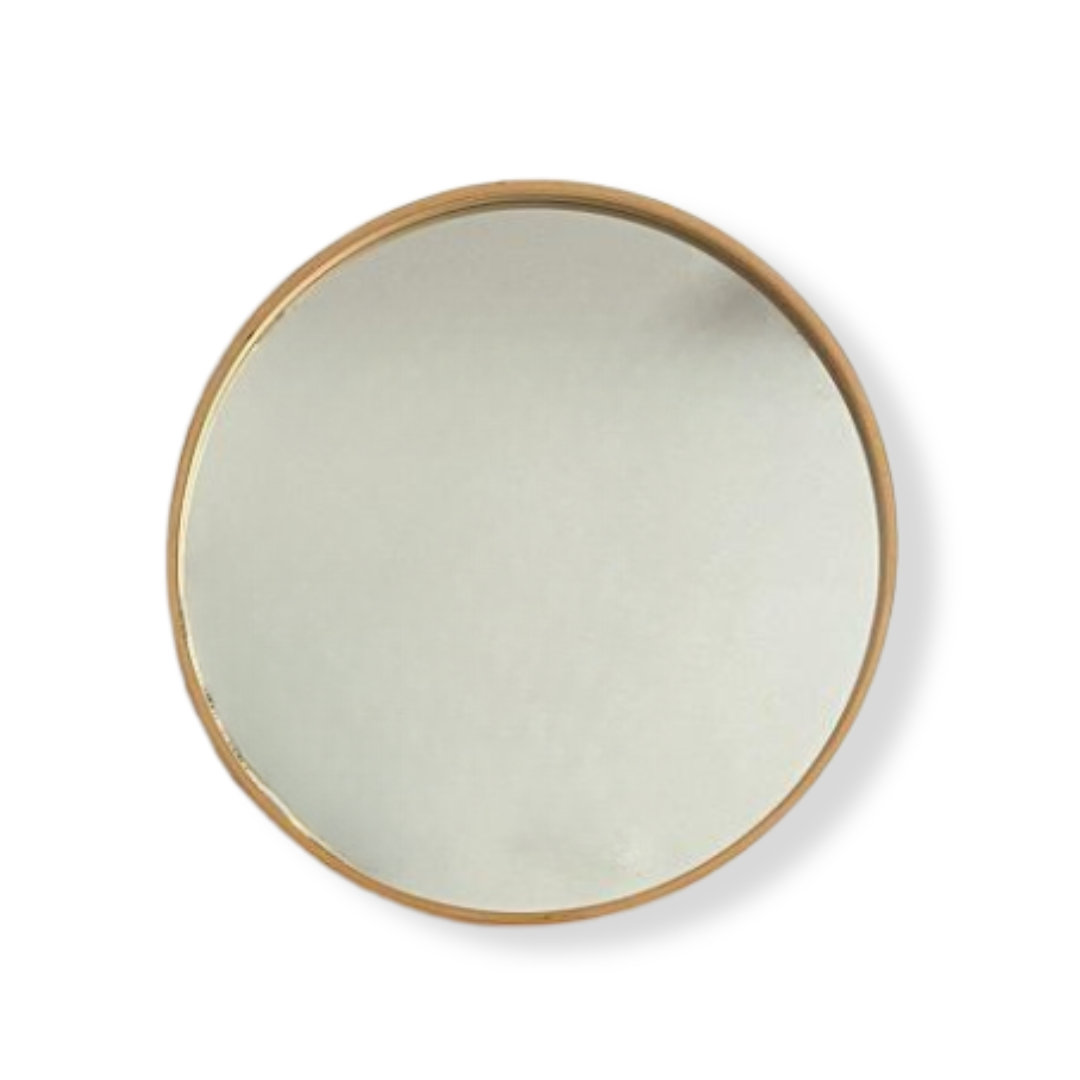 Myra Solid Wood Round Mirror