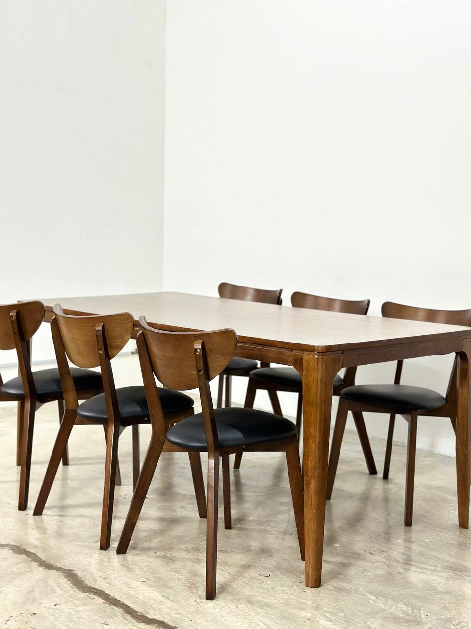 Walnut 1.8M Dining Table with Hazel Chairs
