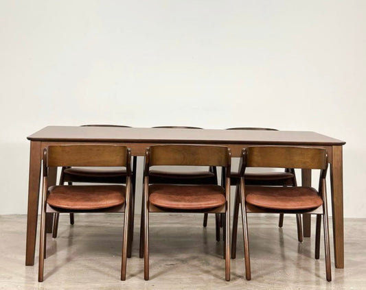 Hailey 1.97m Dining Table with Attelia Chairs