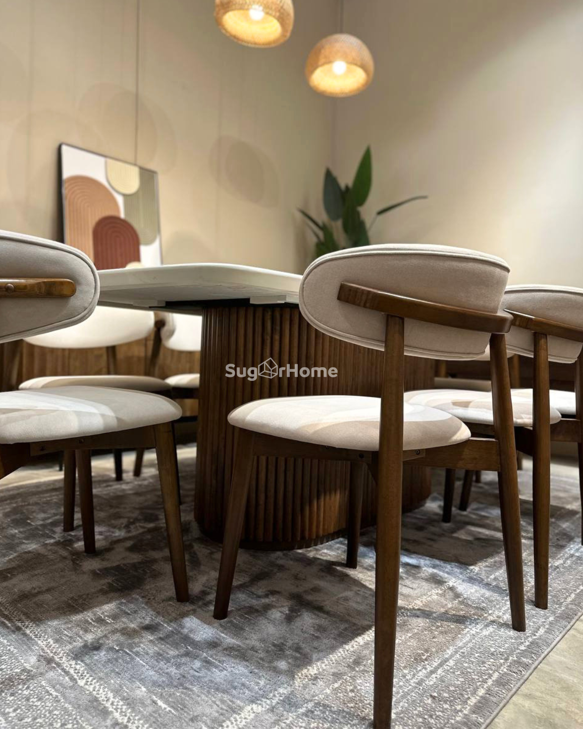 Amber Marble Dining Table