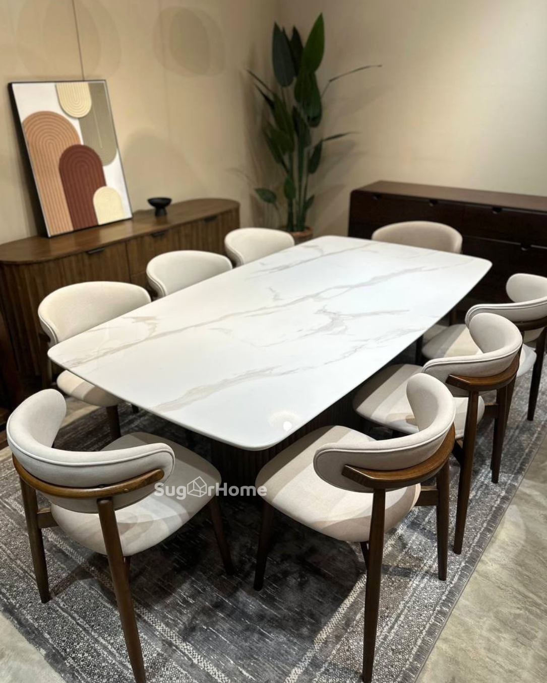Amber Marble Dining Table