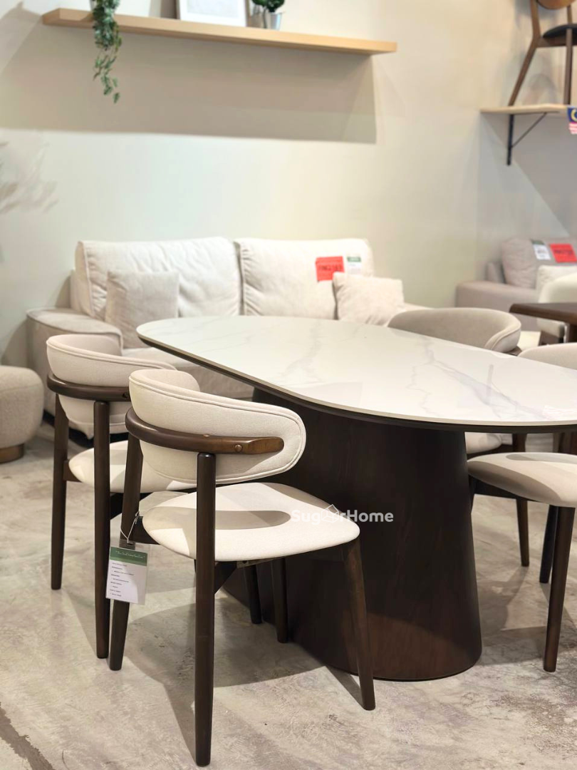 Tiara 1.8m Sintered Stone Dining Table with Zera Chairs