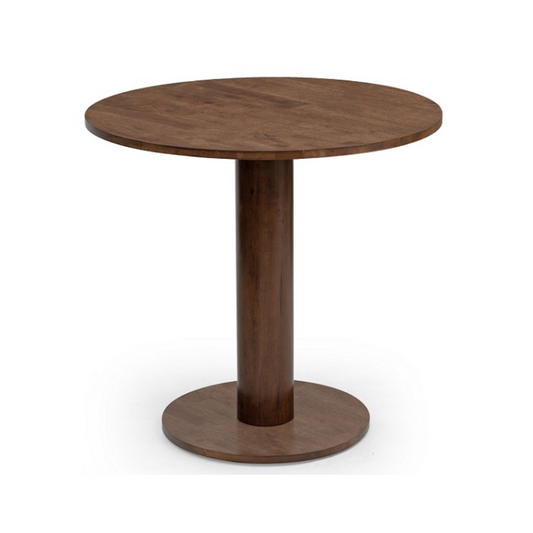 Whitney Wooden Round Cafe Table in Walnut Color