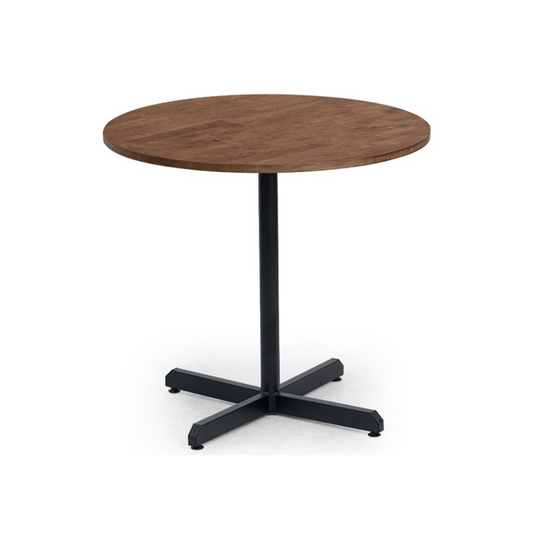 Round Solid Wood Cafe Table in Walnut Color (Rocket leg)