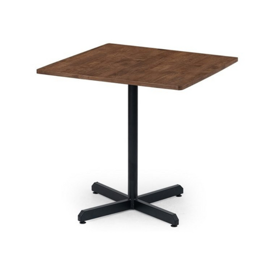 Square Solid Wood Cafe Table in Walnut Color (Rocket leg)