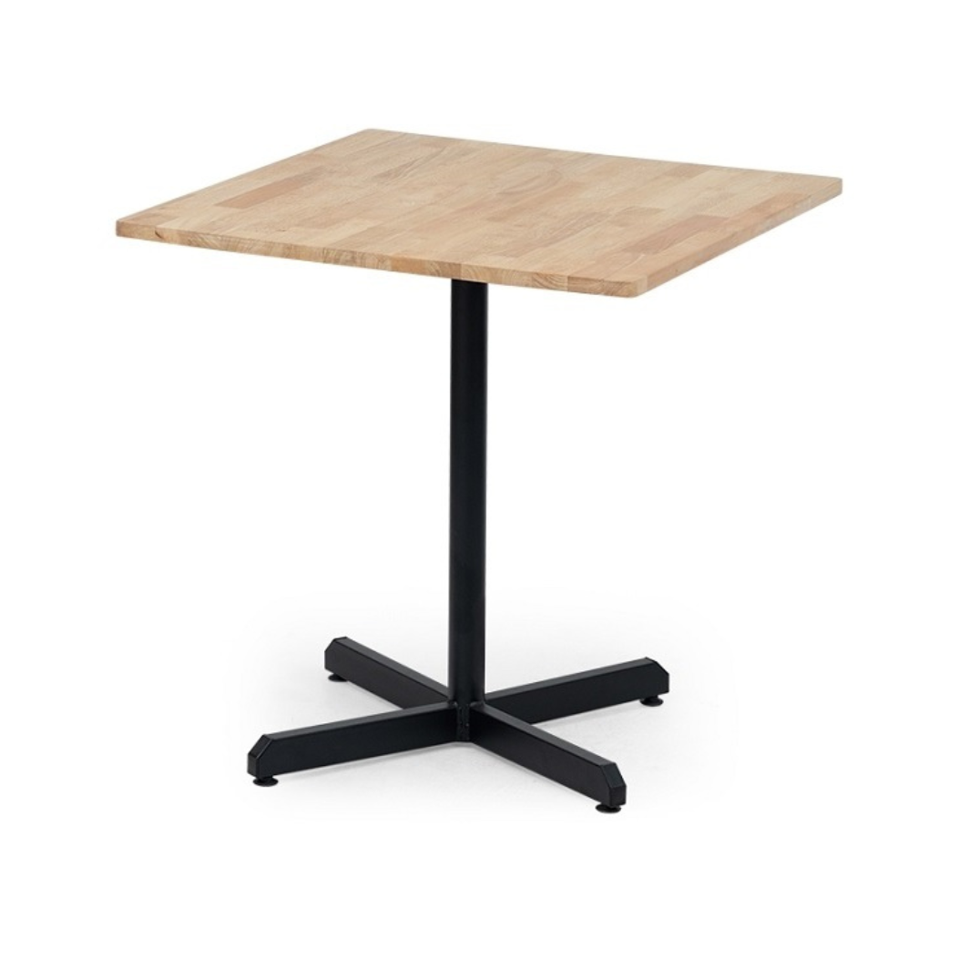Square Solid Wood Cafe Table in Natural Color (Rocket leg)